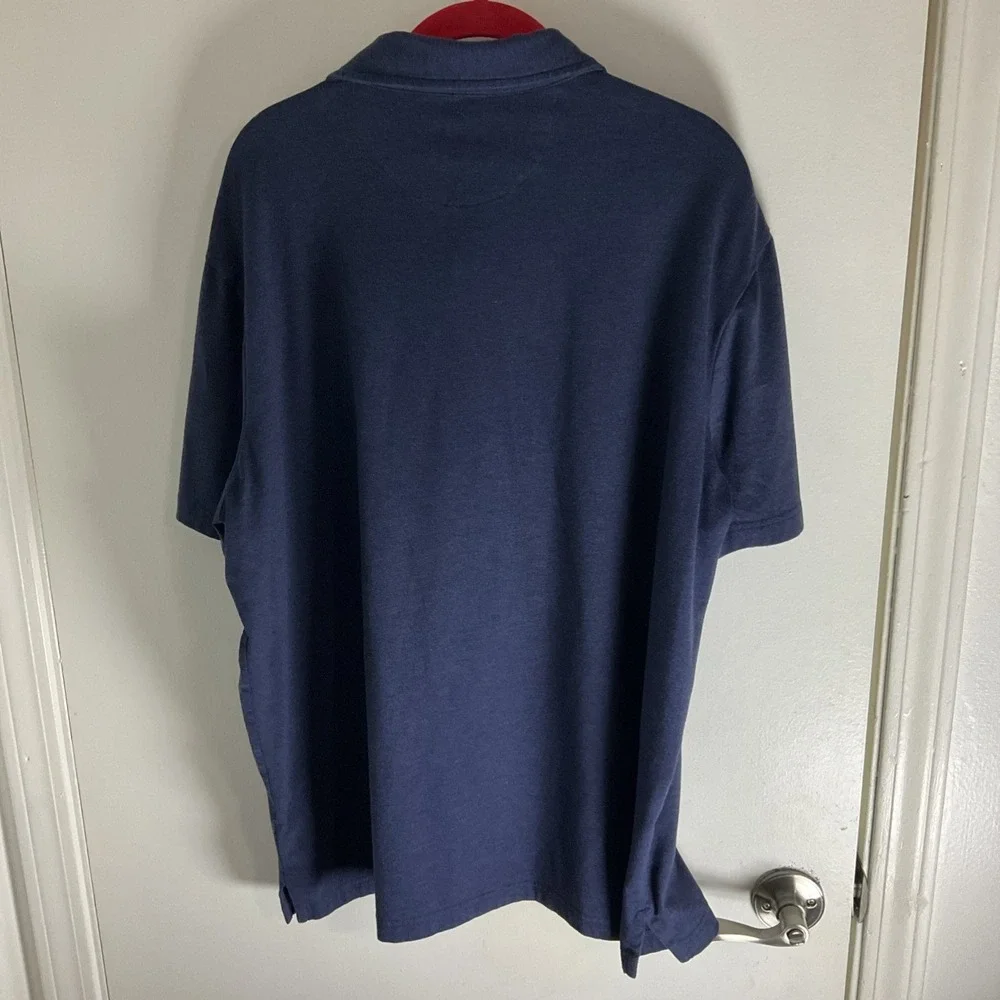 Polo Ralph Lauren Performance Polo Shirt Navy Blue Stretch Chest Pocket Sz XL